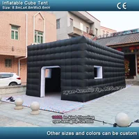 Giant Inflatable Cube Tent Black 8.8m Dome Igloo Lawn Blow Up Air Roof House Room Marquee Cover For Outdoor Party Events 2