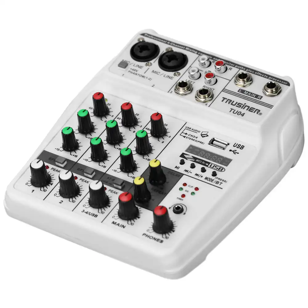 tu04 bt sound mixing console record phantom power
