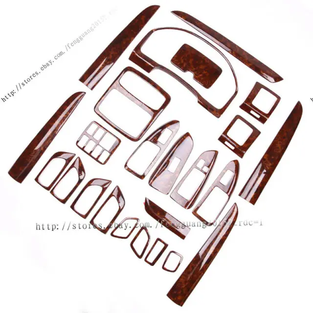 Для Toyota Land Cruiser Prado FJ120 2003-2009 деревянный набор для тире с деревянным зерном отделка панели модификация автомобиля аксессуары для автомобиля