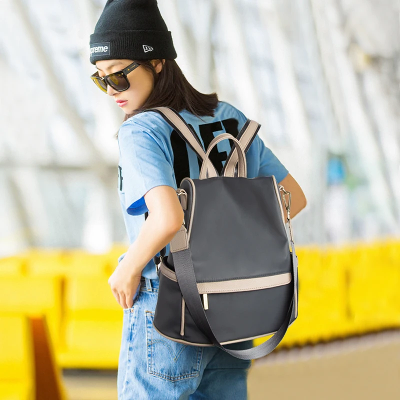 

New Luxury Waterproof Oxford Multifunctional Backpack School Bags Women Travel Bagpack Large Capacity Length Strap Shoulder Bag