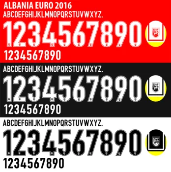 

2016 Albania Nameset Customize Name number DIY Nameset Printing Soccer Patch Badge