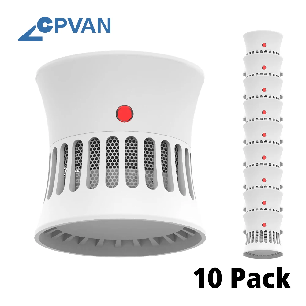 Cpvan-detector de humo de fuego en14604, certificado CE, alarma contra incendios combinada para seguridad de la oficina en el hogar, sensor de humo