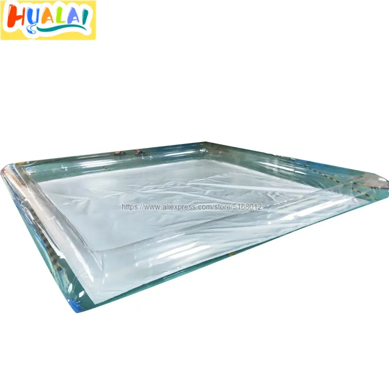 

outdoor mini clear inflatable swimming pool for kids,inlfatable water park toys,PVC 3.6x3.6x0.3m with pump for sale