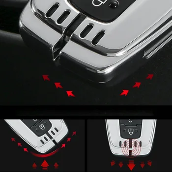 

Metal Buckle Key Case Accessories Silver Holder Cover For Toyota RAV4 2019 Useful