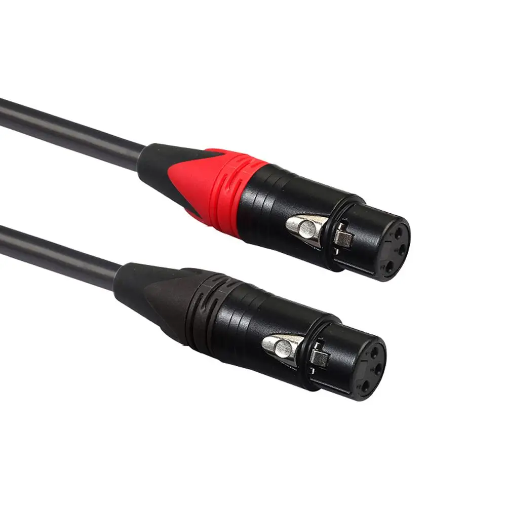 2RCA двойной XLR Женский аудио кабель двухрядный ПВХ провод подходит для микрофонных микшеров усилитель для наушников