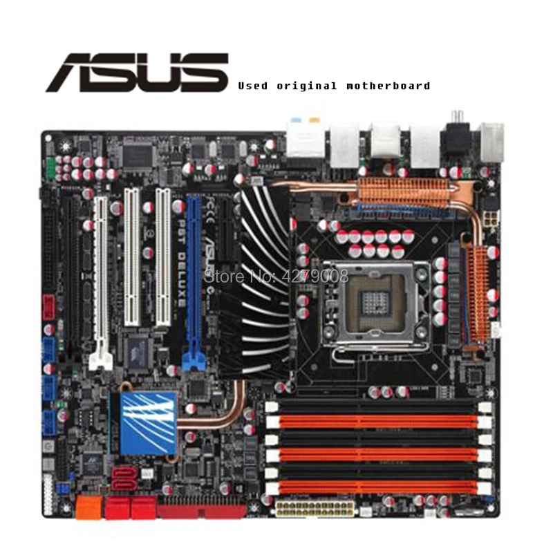 LGA1366 для ASUS P6T Deluxe оригинальный б/у настольный компьютер Intel X58 Материнская плата