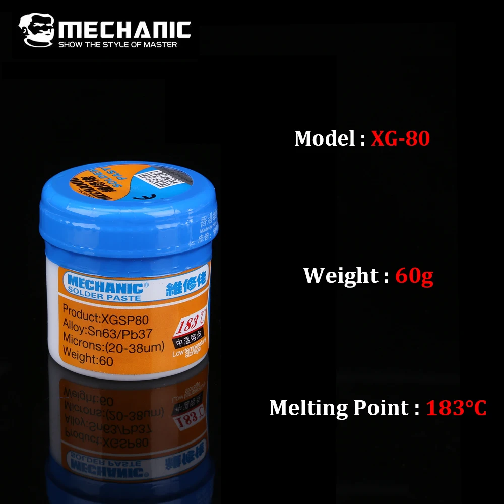 MECHANIC XG-80 BGA Оловянная паста 60 г Sn63/Pb37 флюс паяльной пасты BGA паяльная станция Ремонт Инструменты Аксессуары