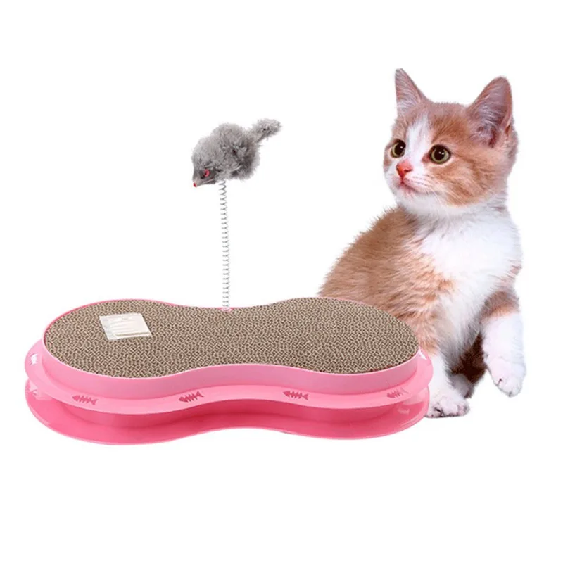 

Pet Cat Mouse Toy Attract attention For Cat Pet Cat Corrugated Paper Bell Play Board Interactive Play Toy