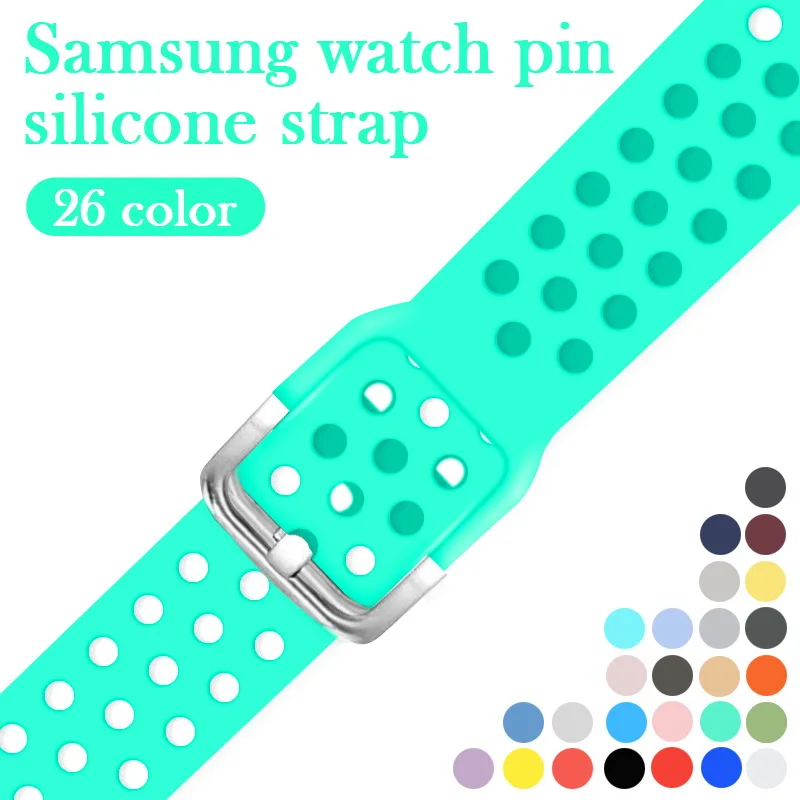 mint green Для samsung gear S3 Frontier, Классический ремешок для часов 22 мм силиконовый спортивный сменный мужской t men wo мужской браслет ремешок для Amazfit Bip 20 мм - Цвет ремешка: mint green