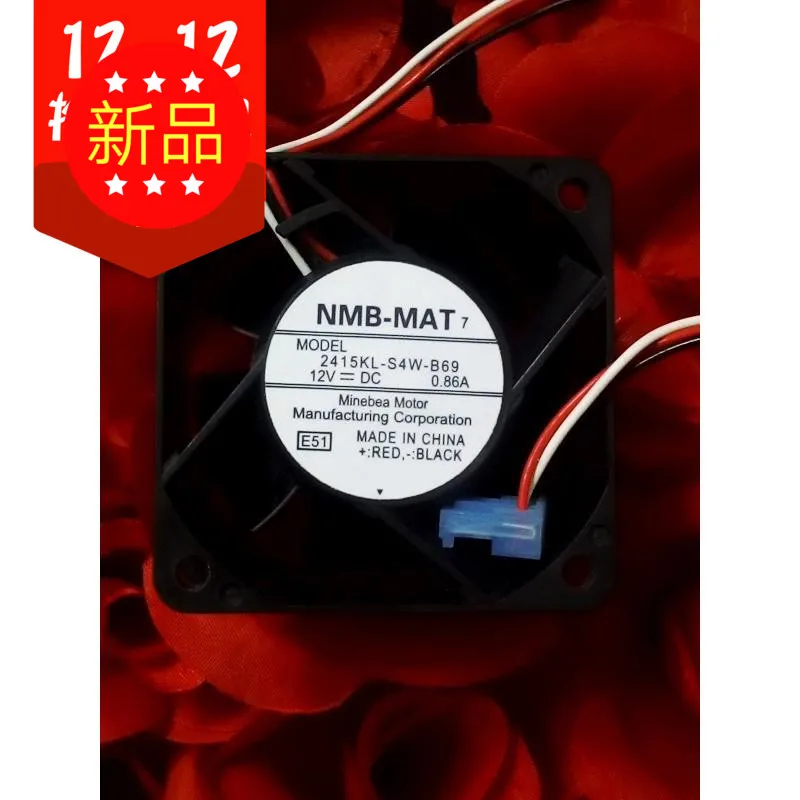 NMB MAT 2415KL S4W B69 E51 DC 12V 0.86A 60x60x38 мм 3 проводной Вентилятор охлаждения