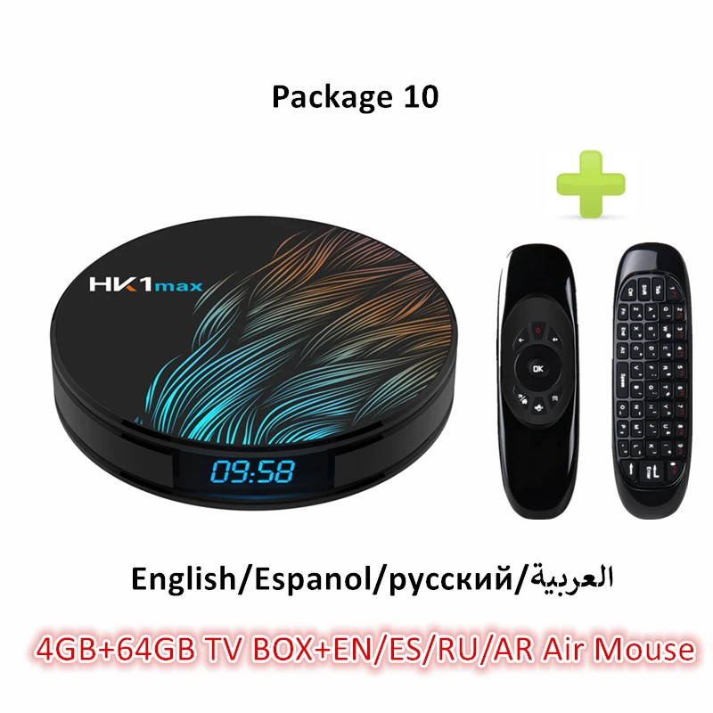 HK1 MAX Android 9,0 ТВ приставка 4G 32G 64G RK3318 четырехъядерный 2,4G/5G двойной Wifi смарт-дисплей Мини ТВ приставка Bluetooth 4K 3D медиаплеер - Цвет: 4G 64G Air Mouse