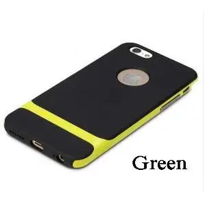 Green Чехол Rock для iPhone SE 5S 5 силиконовый чехол PC+ TPU Панцири чехол для iPhone 5S SE случае с упаковки по продажам - Цвет: Green