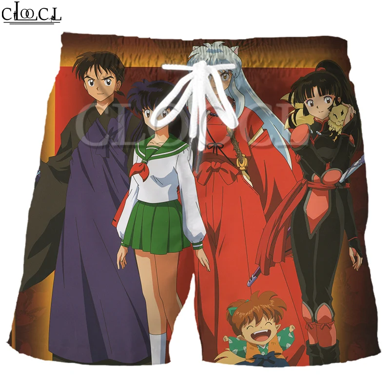 

CLOOCL Japanese Anime Inuyasha Shorts Cosplay 3D Printing Boys Pants Student Favorites Summer New Fashion Trendy Wild