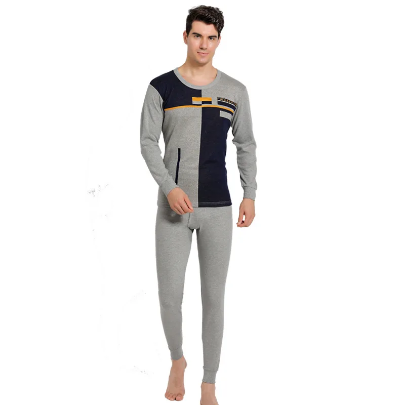 Термо рубашка Slim Fit с круглым вырезом Мужское нижнее белье Спортивная термальная футболка с длинным рукавом для мужчин быстрый сухой сжатый нижнее белье одежда для мужчин
