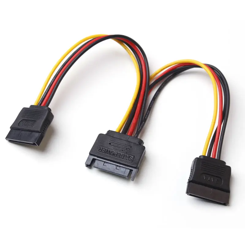 10 шт./пакет SATA 15pin Мощность разветвитель кабеля 15 штыревой соединительный кабель