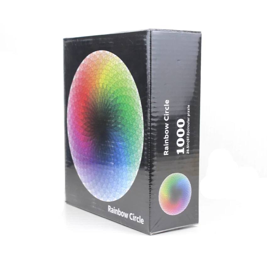 

1000 Pieces Jigsaw Puzzle Colorful Rainbow Round Geometrical Photo Puzzle Adult Puzzles Kids game Toys Home Decoration Toy