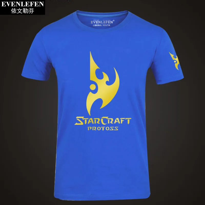 Starcraft 2 Blizzard Zerg Protoss Terran Terraner Logo T-Shirt Männer Men