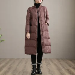 SEDUTMO Winter Warm Long Duck Down Jackets Women Fashion Thick Oversize Coat Autumn Casual Pocket Basic Parkas ED1721