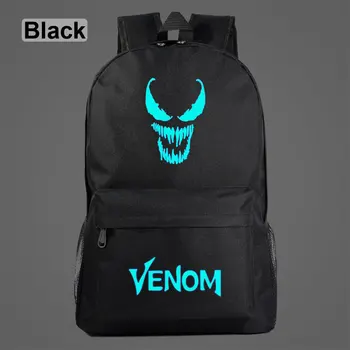 

Fashion New Luminous Superhero Venom Candy Color Children School bag Teenagers Student Schoolbags Women Men Backpack