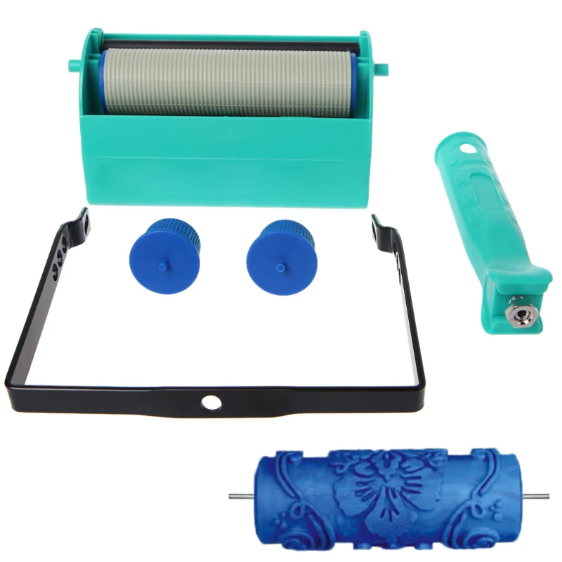 

Top-5 Inch Two-Color Wall Decoration Paint Coating Machine Roller Brush Tool 3D Pattern Wallpaper Decoration Painting Tool Plus