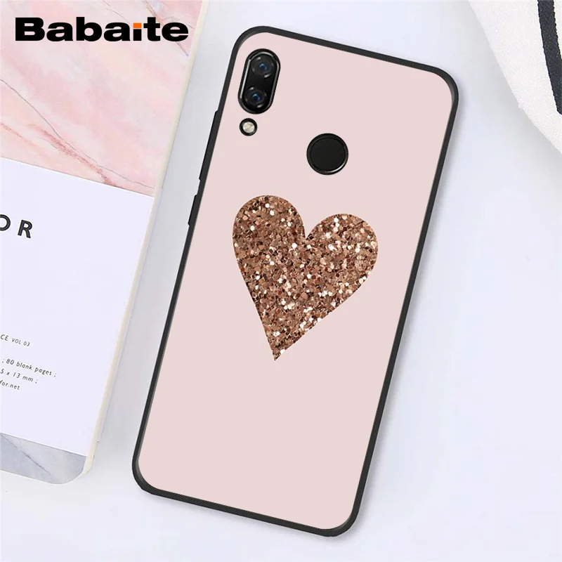 A9 Babaite Золотой Розовый Блестящий розовый Love Herat чехол для телефона для Xiaomi Redmi8 4X 6A S2 Go Redmi 5 5Plus Note4 5 7 Note8Pro - Цвет: A9