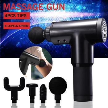 

(EU Plug)Vibrating Massage Gun Deep Relaxation Therapy Fitness Exercise Pain Relief Electric Massager Body Care