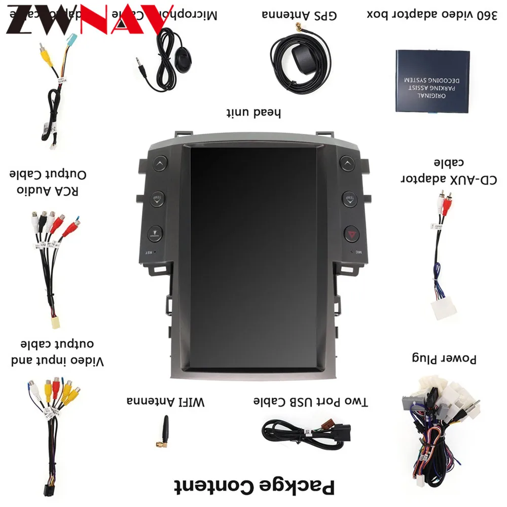 Excellent vertical screen Tesla style Android 8.1 Car Multimedia Player For Lexus LX570 2007-2015 GPS Navi BT radio audio stereo head unit 5