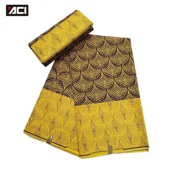 

ACI New 6 Yards Ankara Fabric African Real Wax Prints Tissu Africain Nigeria Batik Fabric Pongee Ankara African Wax Print Fabric
