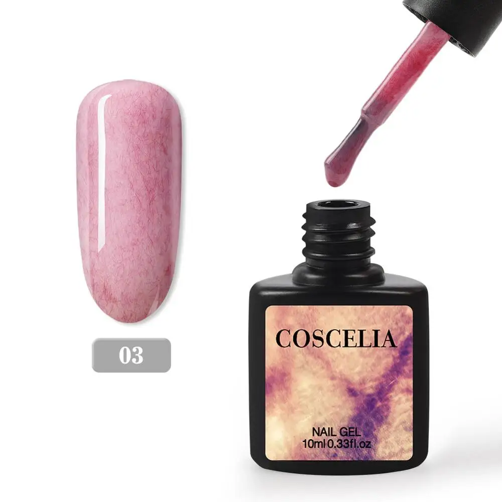03 COSCELIA, 8 цветов, эффект искусственного меха, Гель-лак для ногтей, дизайн ногтей, УФ-светодиодный, долговечный, замачиваемый, Гель-лак, набор для дизайна, маникюра - Цвет: 03