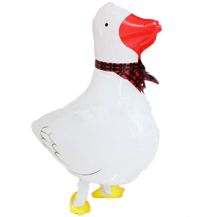 white duck Ходячие гелиевые шары в форме животных милый кот собака панда динозавр Тигр домашнее животное Рождественский подарок детский день рождения - Цвет: white duck