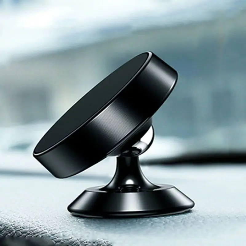 Suction cup black Магнитный автомобильный держатель на 360 градусов, держатель для мобильного телефона, магнитный штатив с креплением на вентиляционное отверстие, Автомобильный Универсальный держатель для телефона - Color: Suction cup black
