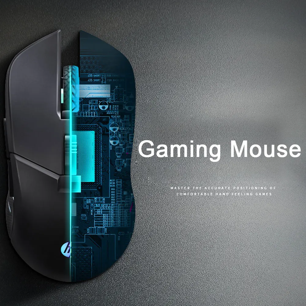 Hp G260 RGB светодиодный светильник Проводная игровая мышь профессиональная эргономичная Макросъемка 5500 dpi Мышь для ПК компьютера ноутбука Бесшумная мышь