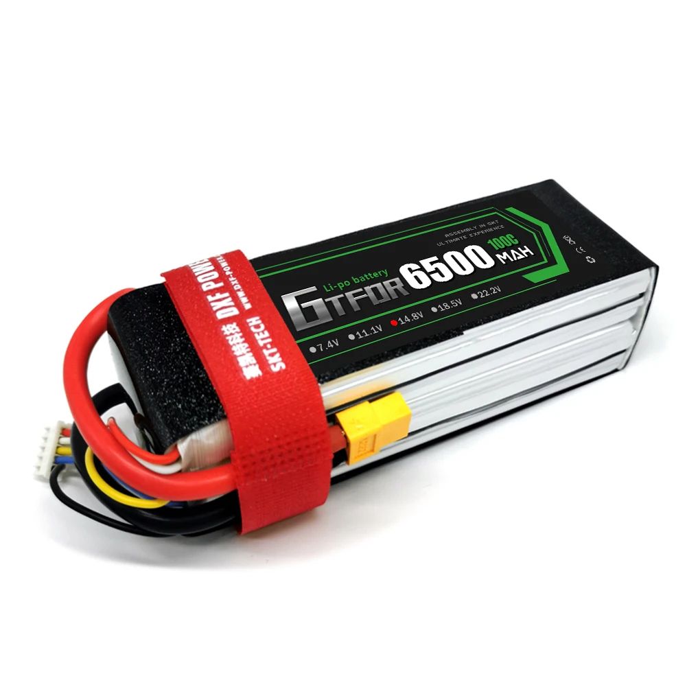 GTFDR Lipo батарея 14 8 V 6500MAH 100C 200C AKKU 4S LiPo Deans для грузовика fpv Дрон Rc Вертолет Лодка 1/8