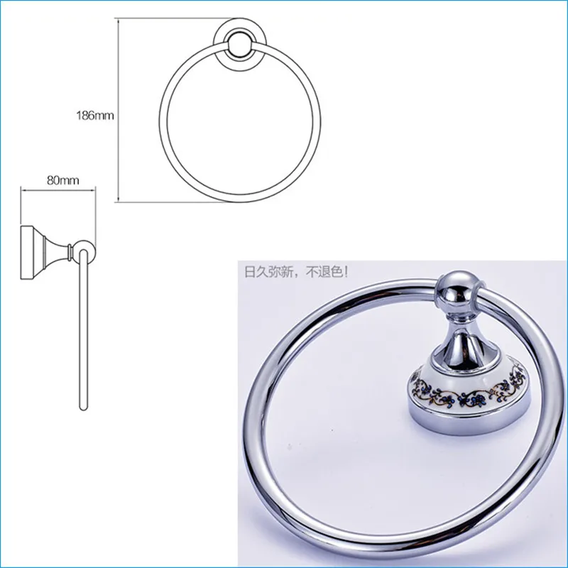 Настенное кольцо для полотенец из нержавеющей стали, банное полотенце для рук, аксессуары для ванной из нержавеющей стали, J15514