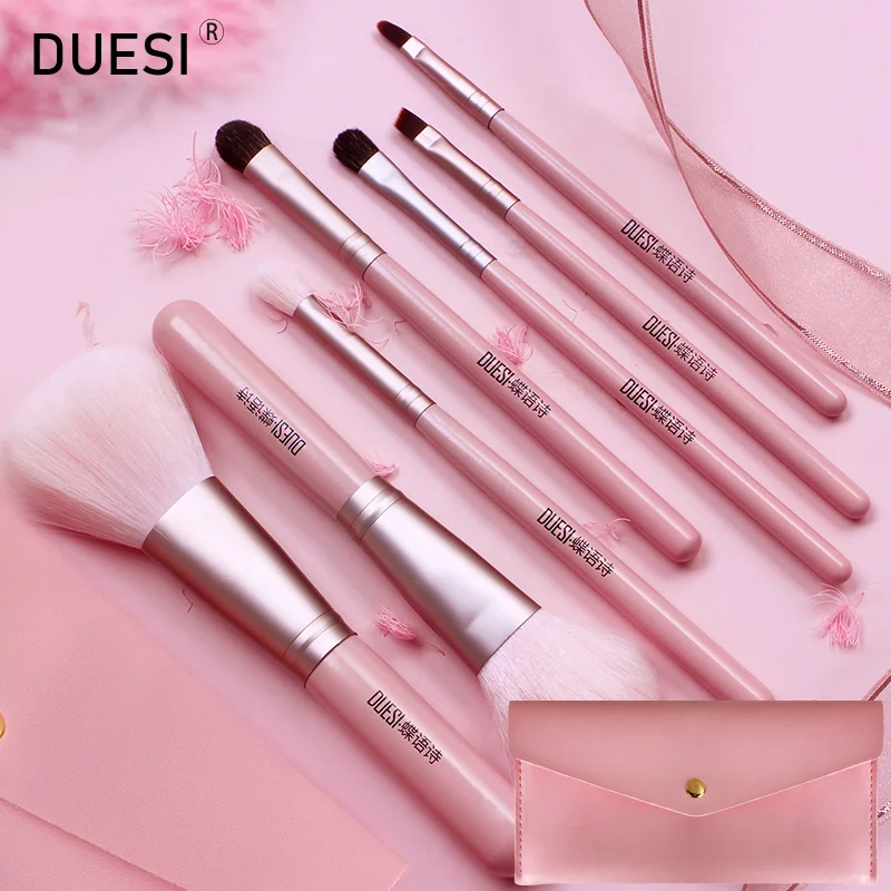 

DUESI 7pcs/Set Foundation Makeup Brush Set Professional Eyeshadow Blending Eyebrow Blush Lip Beauty Make Up Brush Tools Kit