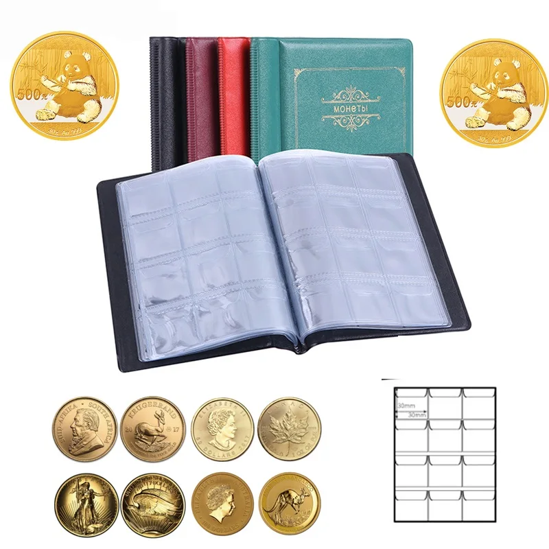 5 Page Penny Coin Collecting Holder 30 Pockets Storage Folder Album Book Sleeve 