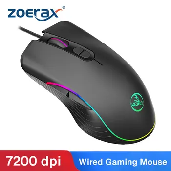 

ZoeRax Gaming Mouse [7200DPI], Wired Computer Mouse, RGB Backlit Mice with 7 Programmable Buttons, 7 Color, PC Gaming Mouse