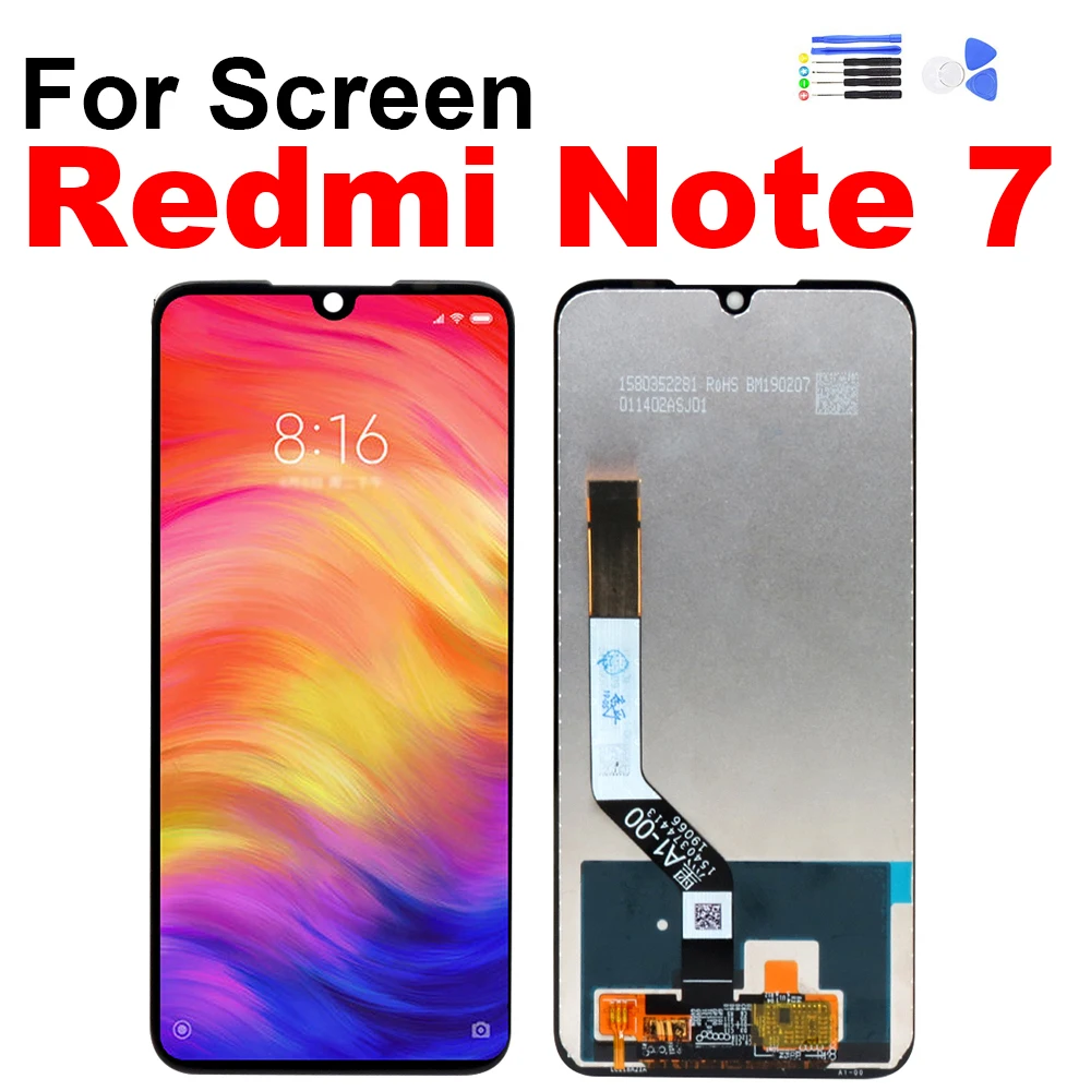 

For Xiaomi Redmi Note 7 Display Touch Screen Digitizer LCD Assembly for Xiaomi Redmi Note7 Screen with Frame Repair Replacement