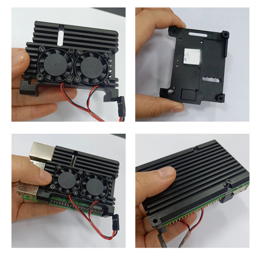 Комплектующие для компьютера, аксессуары, коробка, Гладкий прямой защитный чехол для радиатора, алюминиевый сплав, Ультратонкий офисный чехол для Raspberry Pi 3B+ 3B