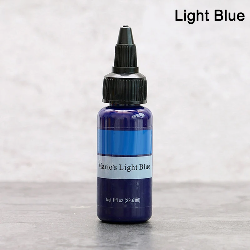 Light Blue 14 цветов, 35 мл, микроблейдинг, полуперманентный макияж, чернила для бровей, губ, линия для глаз, цвет татуировки, пигмент, чернила для татуировки бровей - Цвет: Light Blue