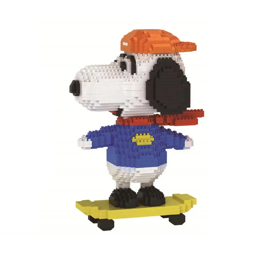 

hot LegoINGlys creators classic us Anime puppy dog beautiful Skate figures model mini micro diamond blocks nano bricks toys gift