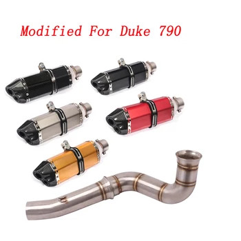 Escape Motorcycle Exhaust Middle Link Pipe And 51mm Muffler Stainless Steel And Aluminum Exhaust System Modified For Duke 790