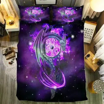 

Pterosaur Pattern Printing Dream catcher series Bedding Sets 3Pcs 100% Polyester Duvet Cover Set Queen/Twin/King Size