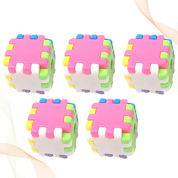

5PCS Assembled Pencil Sharpener Building Block Pencil Sharpener Mini Stationery Handmade Pencil Sharpening Tool for Home Office