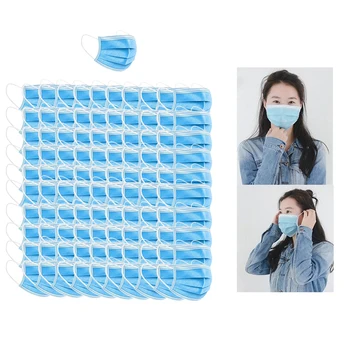 

Lots 100 Disposable 4ply Comfortable Half Face Protective Mask Safety Dust