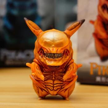 

Japan Anime Figurine Yellow & Blue Color Q Version pkm Action Figure Cosplay Alien PVC Collection Model Toy