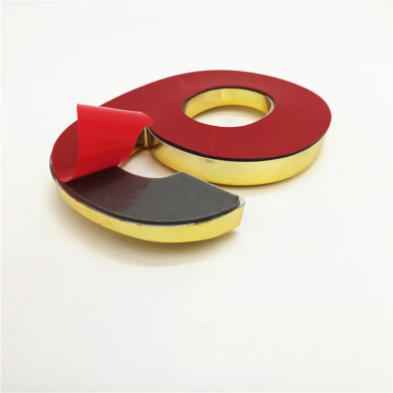 Gold 3D Large House and Mailbox Number Stickers - 10cm Modern Address Door Plate