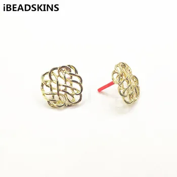 

New arrival! 30mm 100pcs Imitation weaving shape earring Stud for earrings/earrings accessories/Earring parts/DIY Jewelry Making