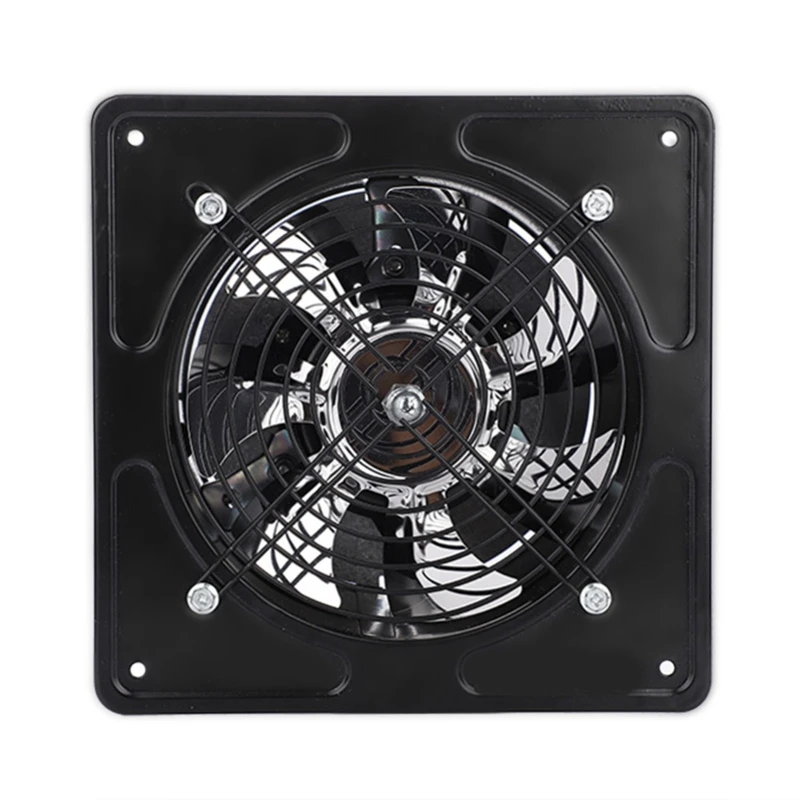 Вытяжной вентилятор, 40 Вт, 220 В, 6 дюймов, вытяжной вентилятор, настенный, низкий уровень шума, для дома, ванной, кухни, вентиляционное отверстие, вытяжка(черный), штепсельная вилка стандарта США