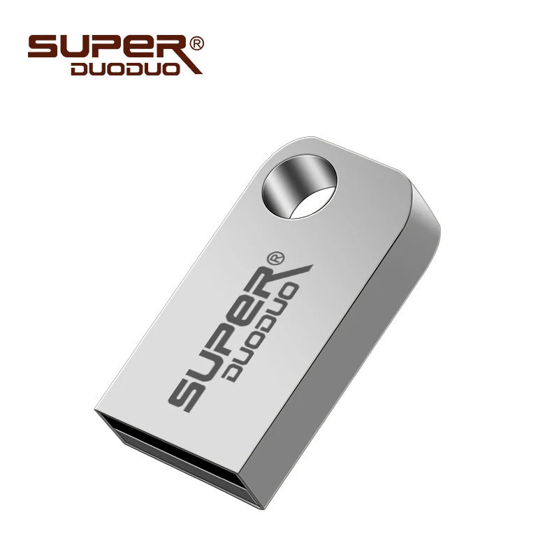 Модный супер мини металлический usb флеш-накопитель 4 ГБ 8 ГБ 16 ГБ флеш-накопитель 32 Гб 64 ГБ usb 2,0 флеш-накопитель - Color: silver